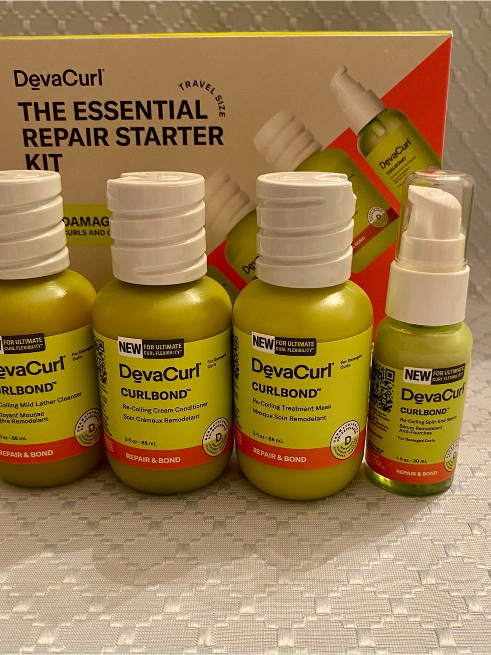 Lot of 2 DevaCurl Hair Essential Kits Travel size for damaged waves and curls